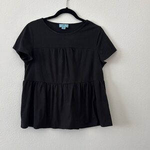 CeCe Black Short Sleeve Tee Essential